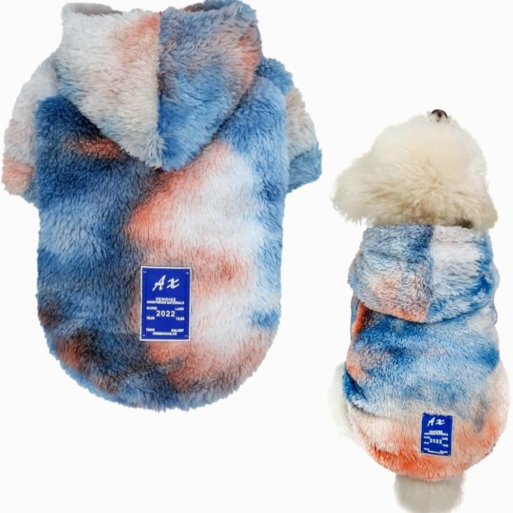 MESHEEN Dog Sweaters/Sweatshirts- Tie Dye- Premium Dog/Puppy Jacket Coat- Large